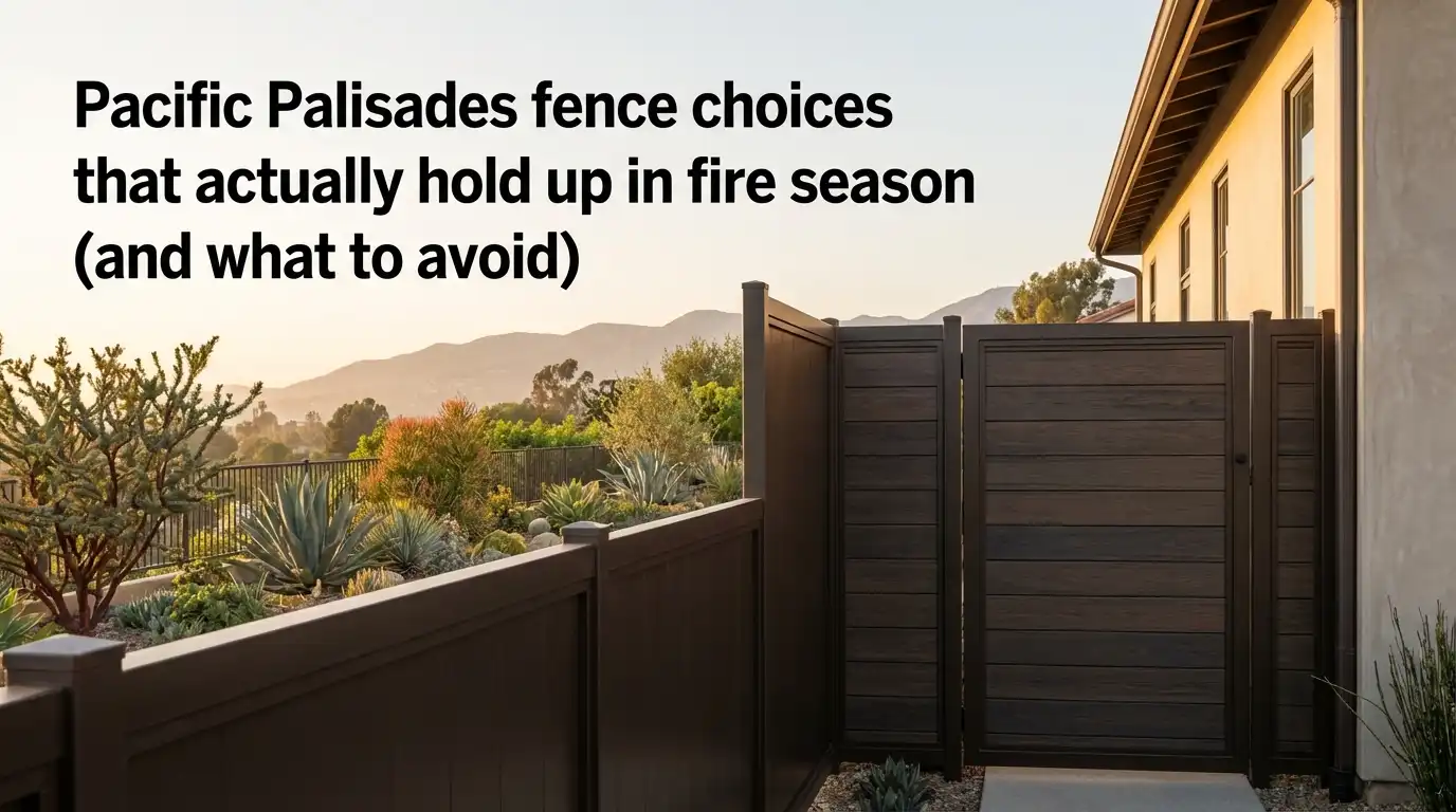 Zone 0 fences in Pacific Palisades: when aluminum, steel, and composite actually make sense