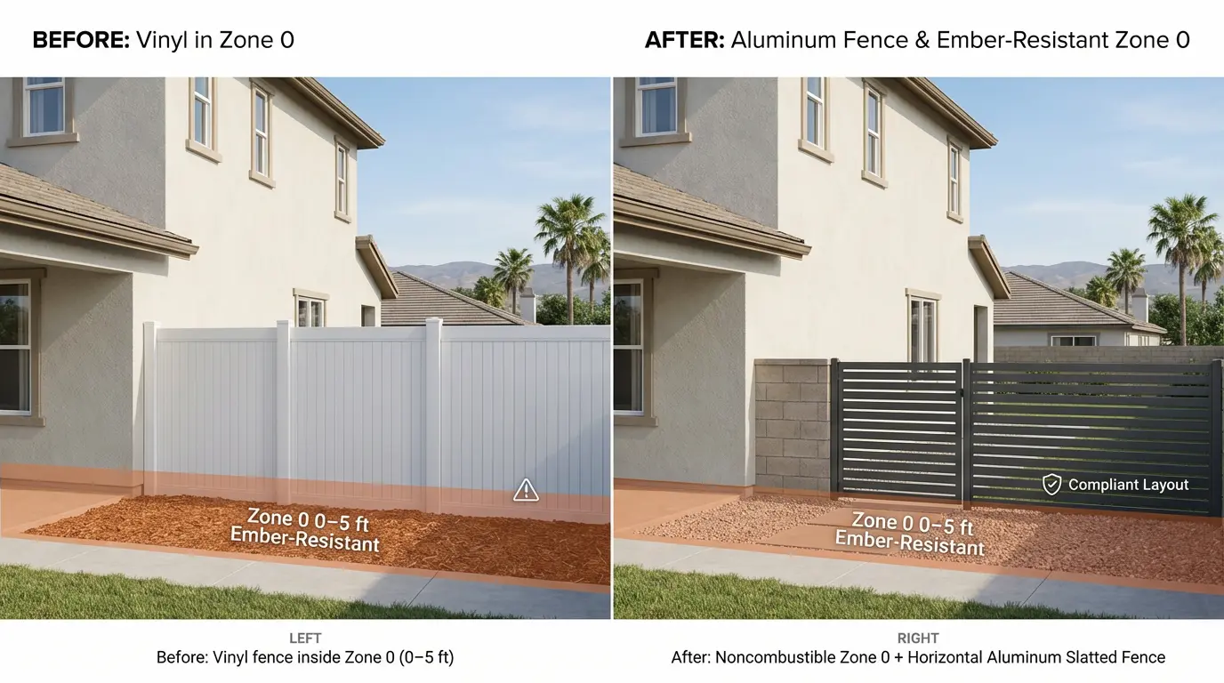 Before and after Zone 0 compliance transformation